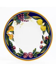 Italian dinner plate from the Geometrico S9 Collection handmade by Eugenio Ricciarelli - Deruta, Rapallo, Amalfi