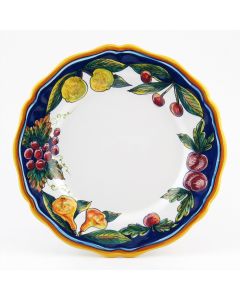 Italian dinner plate from the Geometrico S9 Collection handmade by Eugenio Ricciarelli - Deruta, Rapallo, Amalfi