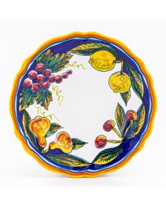 Italian salad & dessert plate from the Geometrico S9 Collection handmade by Eugenio Ricciarelli - Deruta, Rapallo, Amalfi