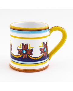 Italian mug from the Geometrico S10 Collection handmade by Eugenio Ricciarelli - Deruta, Rapallo, Amalfi