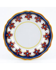 Italian dinner plate from the Geometrico S10 Collection handmade by Eugenio Ricciarelli - Deruta, Rapallo, Amalfi