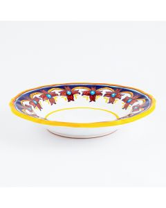Italian pasta & soup plate from the Geometrico S10 Collection handmade by Eugenio Ricciarelli - Deruta, Rapallo, Amalfi