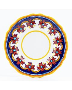 Italian salad & dessert plate from the Geometrico S10 Collection handmade by Eugenio Ricciarelli - Deruta, Rapallo, Amalfi