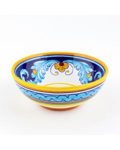 Italian cereal bowl from the Geometrico S11 Collection handmade by Eugenio Ricciarelli - Deruta, Rapallo, Amalfi