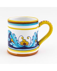 Italian mug from the Geometrico S11 Collection handmade by Eugenio Ricciarelli - Deruta, Rapallo, Amalfi