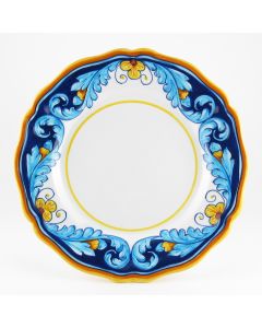 Italian dinner plate from the Geometrico S11 Collection handmade by Eugenio Ricciarelli - Deruta, Rapallo, Amalfi