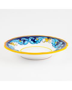 Italian pasta & soup plate from the Geometrico S11 Collection handmade by Eugenio Ricciarelli - Deruta, Rapallo, Amalfi