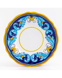 Italian salad & dessert plate from the Geometrico S11 Collection handmade by Eugenio Ricciarelli - Deruta, Rapallo, Amalfi