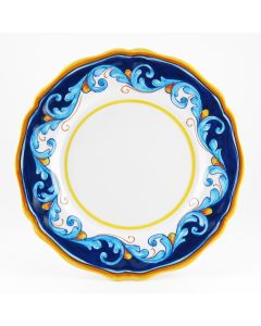 Italian dinner plate from the Geometrico S12 Collection handmade by Eugenio Ricciarelli - Deruta, Rapallo, Amalfi