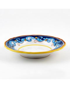 Italian pasta & soup plate from the Geometrico S12 Collection handmade by Eugenio Ricciarelli - Deruta, Rapallo, Amalfi