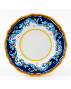 Italian salad & dessert plate from the Geometrico S12 Collection handmade by Eugenio Ricciarelli - Deruta, Rapallo, Amalfi