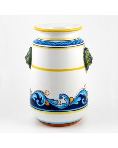 Italian utensil holder from the Geometrico S12 Collection handmade by Eugenio Ricciarelli - Deruta, Rapallo, Amalfi