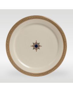 Italian salad & dessert plate from the Occhio di Gatto collection, handmade by Francesco Fasano in Grottaglie, Italy