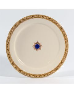 Italian salad & dessert plate from the Zaffiro collection, handmade by Francesco Fasano in Grottaglie, Italy