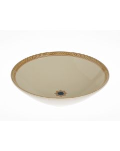 Italian serving bowl from the Zaffiro collection, handmade by Francesco Fasano in Grottaglie, Italy