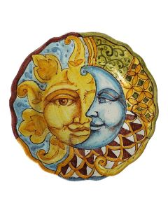 Italian ceramic dinner plate from the Synkeran Collection handmade by Ghenos in Sicily