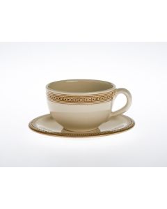 Italian tea cup and saucer from the Occhio di Gatto collection, handmade by Francesco Fasano in Grottaglie, Italy