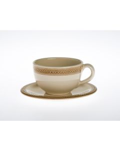 Italian tea cup and saucer from the Zaffiro collection, handmade by Francesco Fasano in Grottaglie, Italy