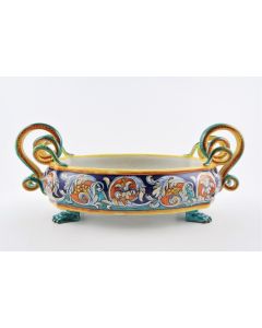 Italian centerpiece Renaissance handmade by Francesca Niccacci in Deruta