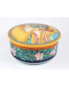 Italian box Jar Lilium handmade by Francesca Niccacci in Deruta