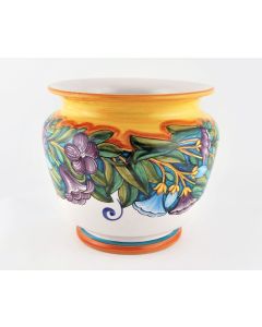 Italian planter Lilium 2 handmade by Francesca Niccacci in Deruta