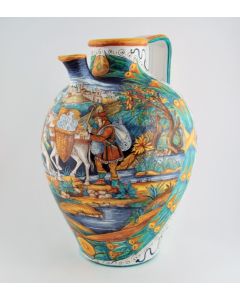 Italian urn Countryside handmade by Francesca Niccacci in Deruta