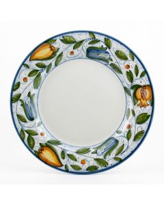 Italian dinner plate from the Venezia collection handmade by Ceramiche Rampini in Gubbio, Italy