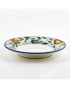Italian pasta & soup plate from the Venezia collection handmade by Ceramiche Rampini in Gubbio, Italy