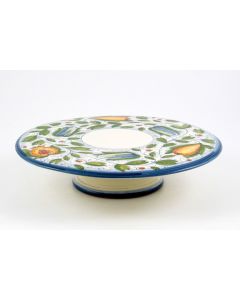 Italian cake & cheese stand from the Venezia collection handmade by Ceramiche Rampini in Gubbio, Italy