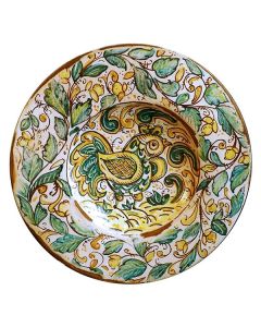 Italian wall plate Archaic hand-painted by Ghenos in Messina